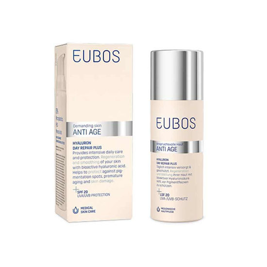 Eubos Hyaluron Repair & Protect krema proti gubam ZF 20, 50 mL