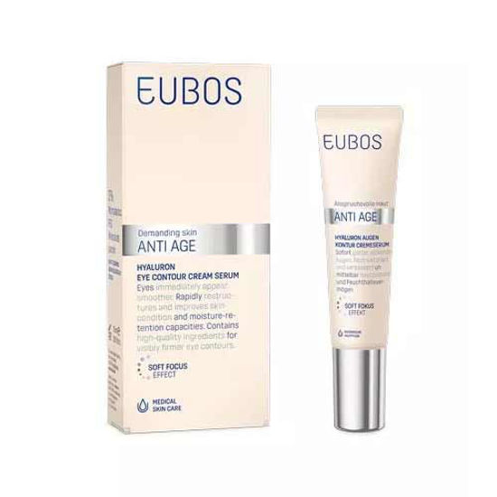 Eubos Anti Age Hyaluron serum za predel okoli oči, 15 mL