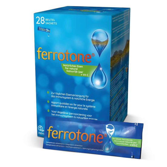 Ferrotone naravna voda obogatena z železom, 28x25 mL