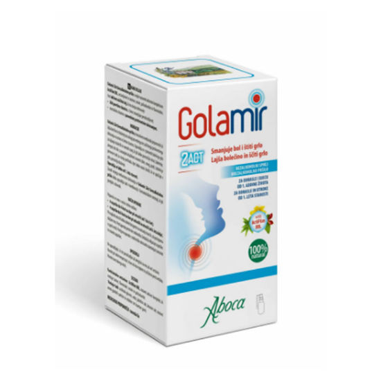 Golamir 2ACT, brezalkoholno pršilo proti bolečemu grlu