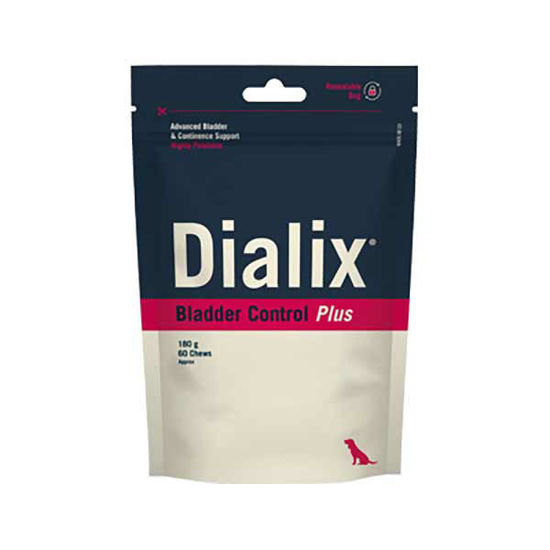 Dialix Bladder Control Plus za sterilizirane psičke in starejše pse, 60 žvečljivih tablet