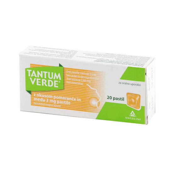 Tantum verde 3 mg z okusom pomaranče in medu, 20 pastil