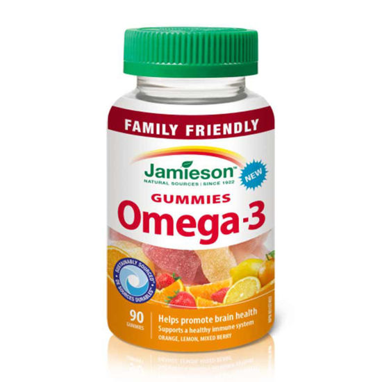Jamieson Omega-3 Family Friendly žvečljivi bonboni za otroke in odrasle, 90 žvečljivih bonbonov