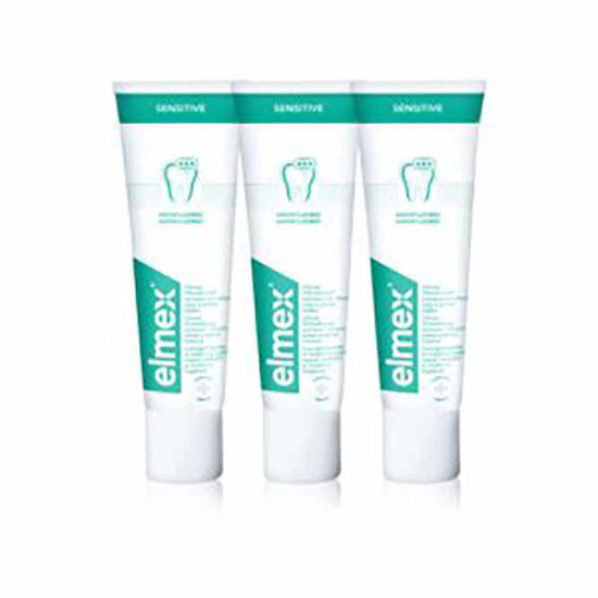 3x elmex sensitive zobna krema, 75 mL