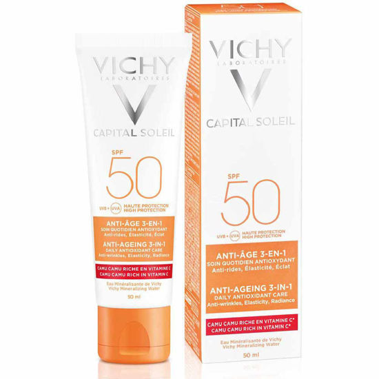 Vichy Ideal Soleil, krema za zaščito pred soncem z anti-age učinkom ZF 50