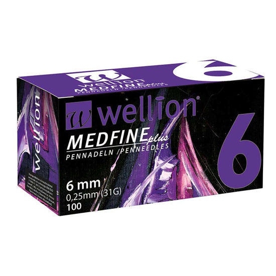 Wellion Medfine plus 31G igla za inzulinska peresa 6 mm, 100 igel