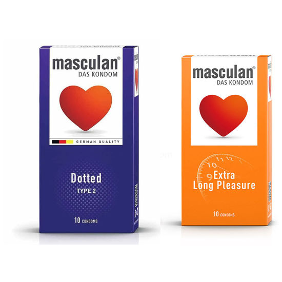 Masculan kondomi 2, 10 kondomov + GRATIS Masculan Extra Long Pleasure, 10 kondomov