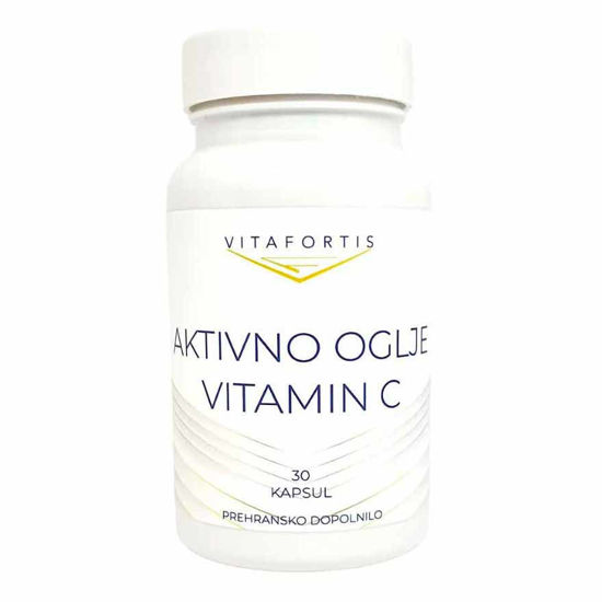 VitaFortis super aktivno oglje + C vitamin, 30 ali 60 kapsul