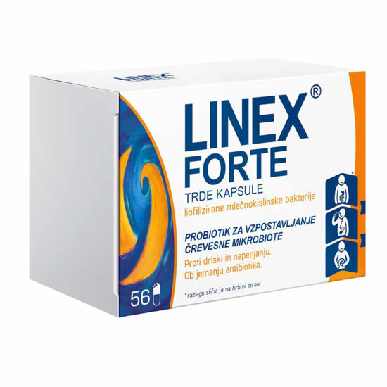 Linex Forte - za črevesno mikrobioto, 56 kapsul