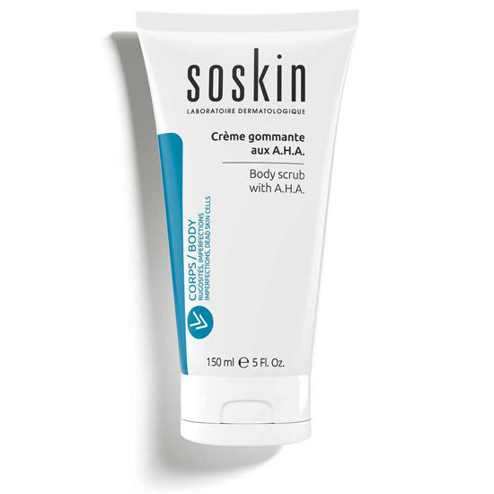 SOSKIN piling za telo z A.H.A kislinami, 150 mL