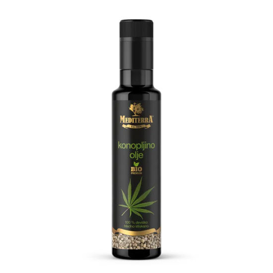 Mediterra Bio Premium deviško in hladno stiskano konopljino olje