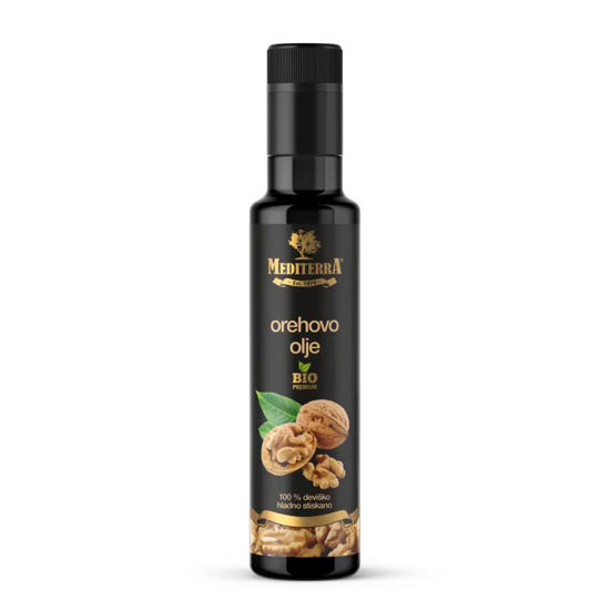 Mediterra Bio Premium, deviško in hladno stiskano orehovo olje