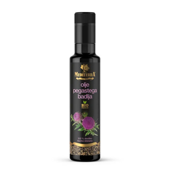 Mediterra Bio Premium deviško in hladno stiskano olje pegastega badlja, 250 mL