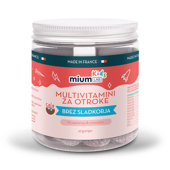 Mium Lab, otroški multivitaminski gumiji brez sladkorja