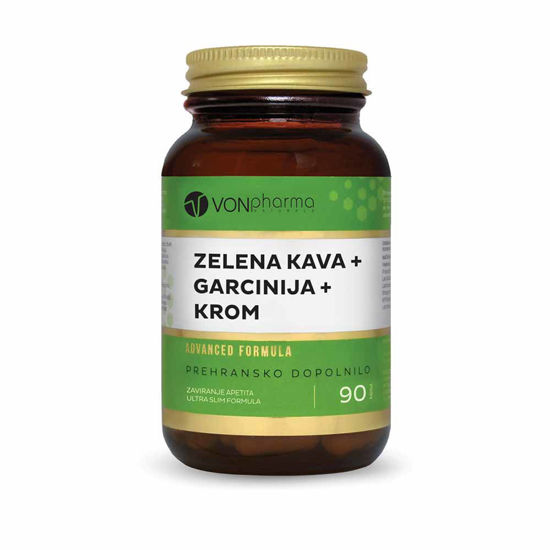 VONpharma zelena kava + garcinija + krom, 90 kapsul