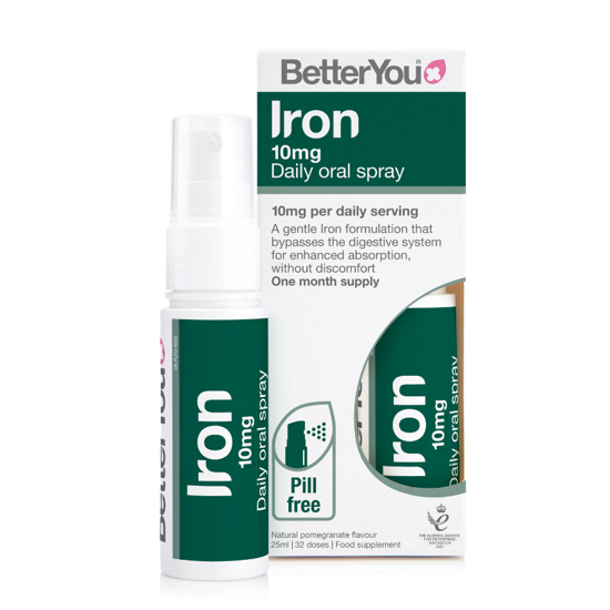 BetterYou Železo 10 mg v spreju, 25 mL