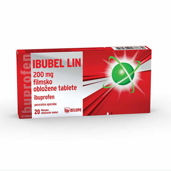 Ibubel LIN 200 mg tablete, 20 obloženih tablet