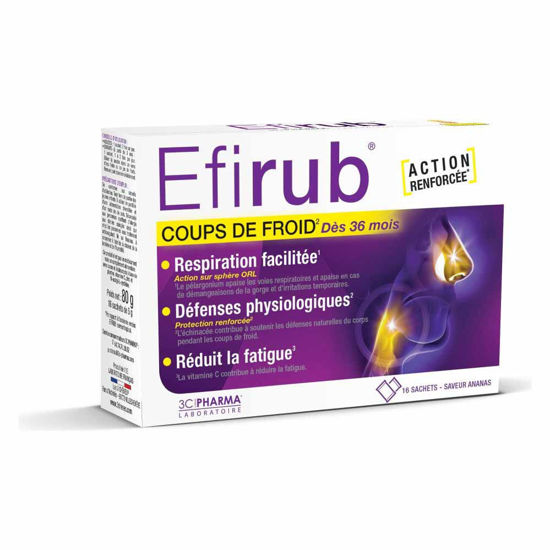 Efirub dopolnilo pri gripi in prehladu, 16 praškov