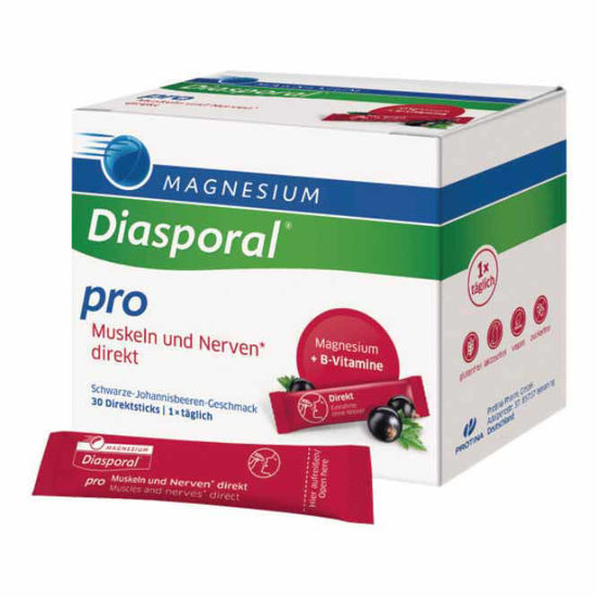 Magnesium Diasporal Pro Direkt mišice + živci - okus črni ribez, 30 vrečic