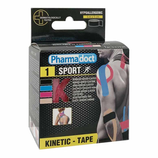 Pharmadoct kineziološki trak 5 cm x 5 m - več barvnih odtenkov